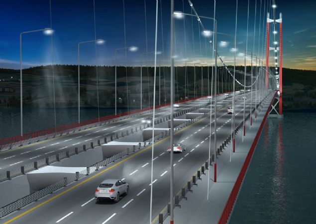 Köprü hizmete girdiğinde 2023 metre uzunluğuyla, 1991 metrelik Japon Akashi Kaikyo Köprüsü'nü geçerek dünyanın en uzun ayak açıklığına sahip köprüsü olacak.