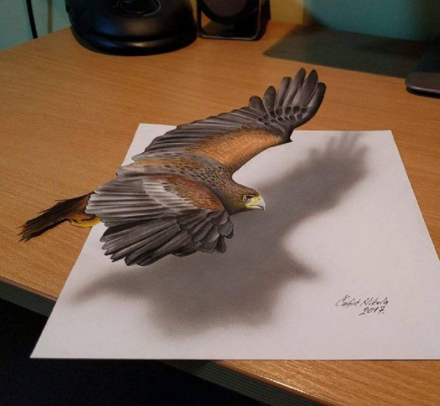 Sırbistanlı genç karikatüristin çizdiği üç boyutlu eserler kendine hayran bıraktı.