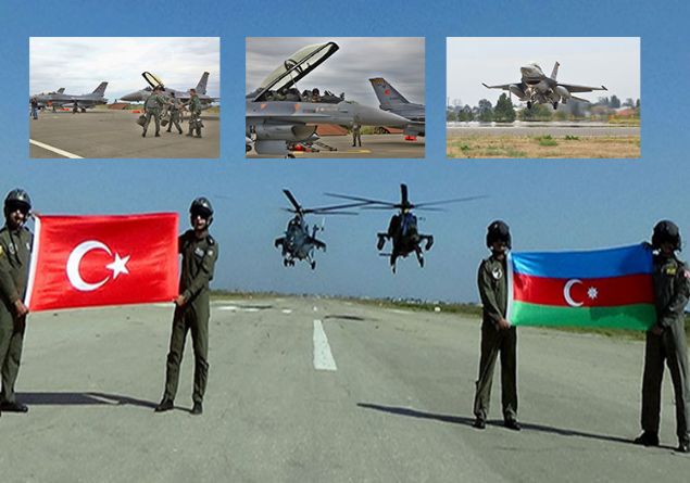 Azerbaycan ve Türk hava kuvvetlerinin ortaklaşa düzenlediği TurAz Kartalı 2019 tatbikatı devam ediyor.