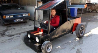 23 yaşında kendi otomobilini yaptı