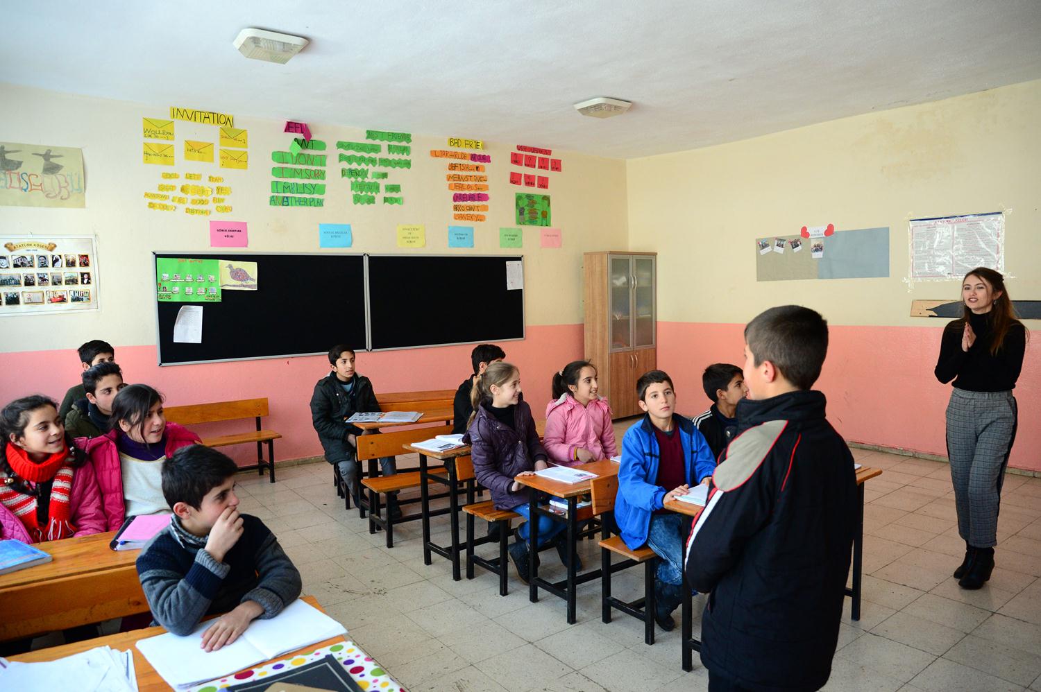 Okuldaki örencilerin öretmenleriyle güzel zaman geçirdiini ifade eden Korkmaz, unlar söyledi: