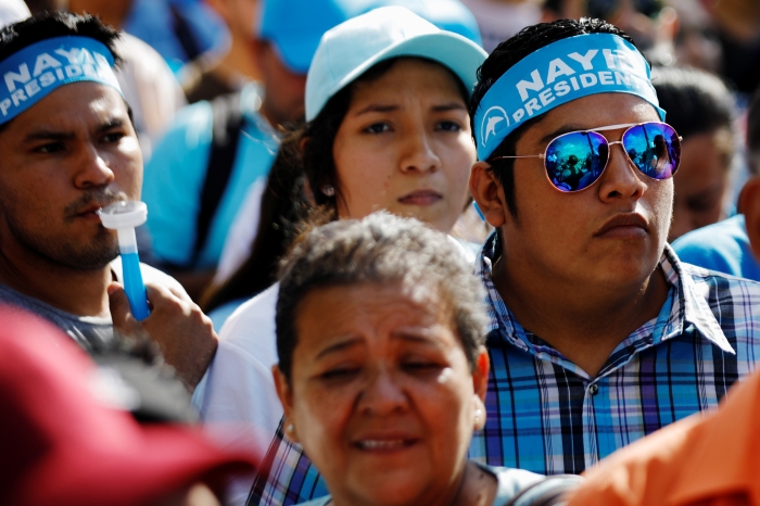 24 Austos 2018'de kurulan Bukele'nin Yeni Fikirler Partisi, 4 Mart 2018'de yaplan son parlamento seimlerine katlmad iin mecliste sandalyeye sahip deil.  