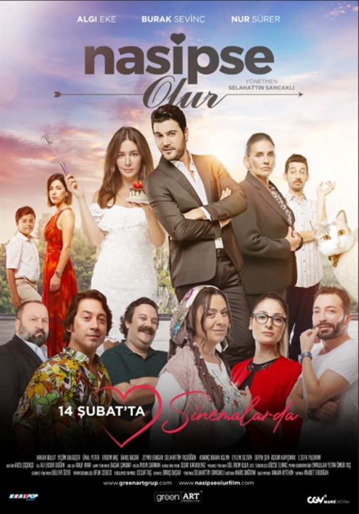 - 'Nasipse Olur'  Haftann bir dier yerli romantik komedi filmi 'Nasipse Olur'; hayatnda ksa sre ierisinde birok olumsuz gelimeye maruz kalan bir kadnn, onun bu kt gnlerinin ahidi adamn yardmyla tm bu felaketlerden syrlmaya almasn konu ediniyor.  Alg Eke, Burak Sevin, Nur Srer, Hakan Bulut, Yeim Dalger, nal Yeter ve Akm Kapmak'n barollerinde yer ald filmin ynetmenliini Selahattin Sancakl stlendi.