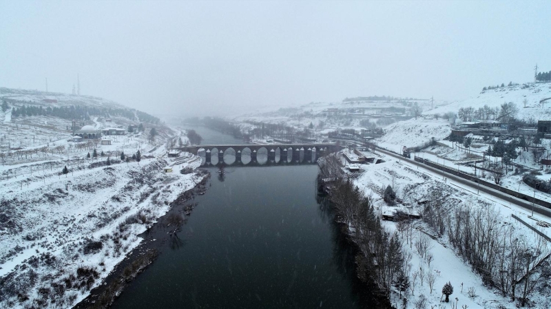 Kent, kar yayla ksa srede beyaza brnd.
