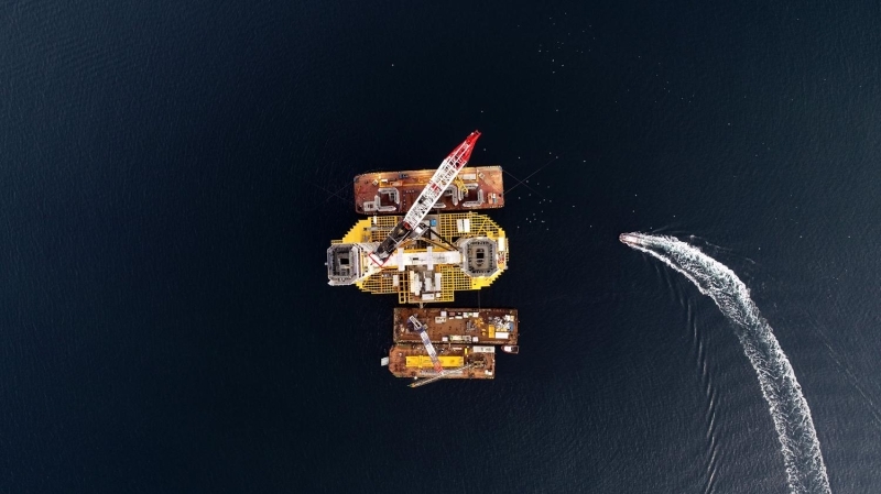 Kesona montaj tamamlanan alma platformu zerinde ykselen vin ile her bir blok, paralar halinde yukar ekilirken, burada montaj yaplyor. 14'nc bloklarn arasna ilk ba kiriinin montaj da yakn zamanda tamamlanmt.