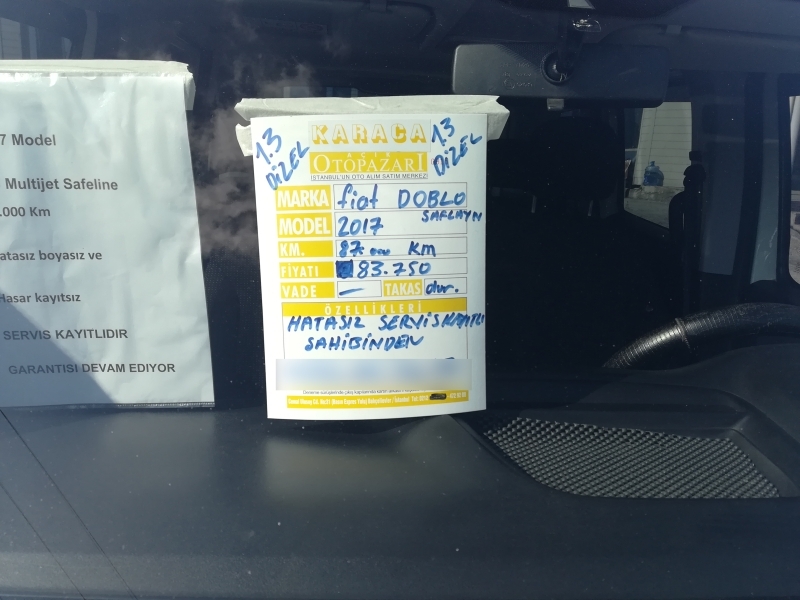 2017 Fiat Doblo 83.750 TL