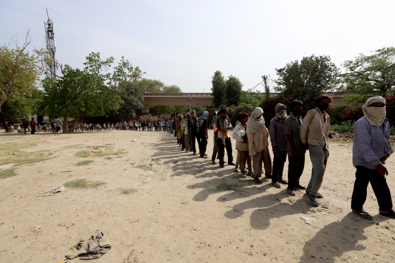 <p>Yeni Delhi'de Kovid-19 tedbirleri</p>