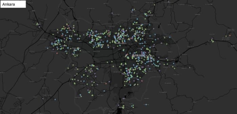 <p>Ankara'nn merkez saylabilecek Kzlay, Cebeci, Mamak ile ankaya'nn zellikle veler ve Oran arasndaki blgesinde hasta younluu bulunsa da, vaka says fazla deil.</p>