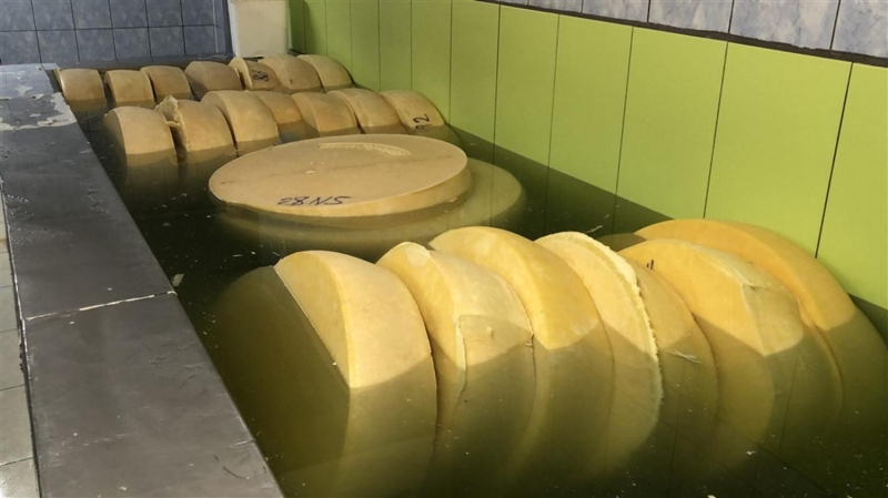 <p>Gravyer peynirin orijinali bakır kazanlarda pişirilir. Pişirdiğimiz peyniri prese aldıktan sonra 24 saat preste bekletiyoruz. Presten çıkardıktan sonra iki gün dinlendirmeye alıyoruz.</p>