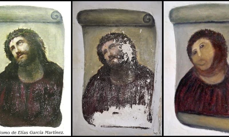 <p>Olay, kaçınılmaz olarak, 8 yıl önce ülkedeki Borja kasabasının eteklerindeki bir kilisenin duvarındaki çürümüş halde bulunan Hz. İsa freskini akıllara getirdi. Dünya çapında manşetlerde yer bulan olay sanat severlerin büyük tepkisiyle karşılanmıştı.</p>