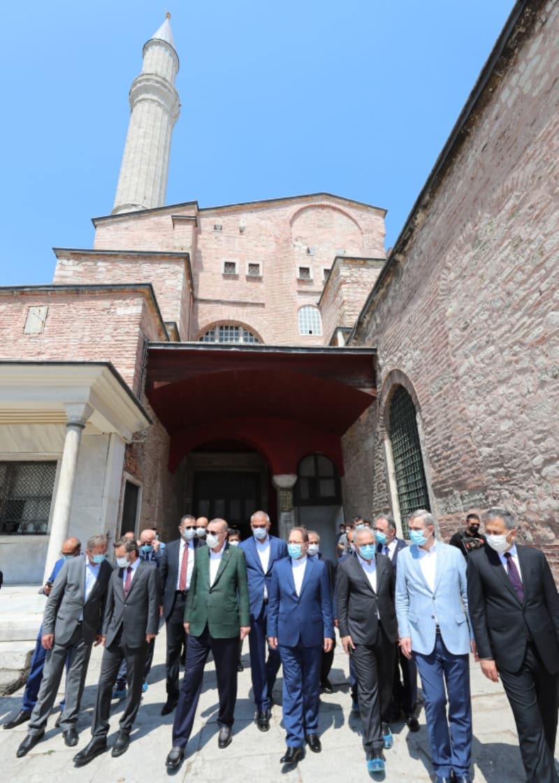 <p>Ayasofya Cuma namazna hazrlanyor...</p>