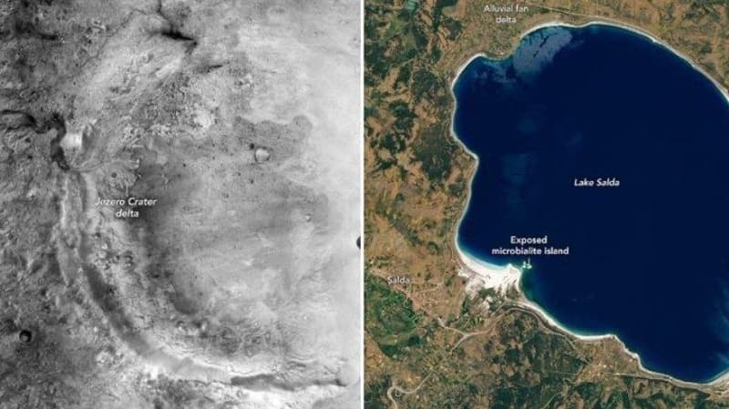 <p><b>NASA SALDA GÖLÜ PAYLAŞIMI </b></p><p><b><br></b></p><p>ABD Havacılık ve Uzay Ajansı (NASA), Florida’daki Cape Canaveral Üssü’nden önceki gün Mars’a fırlattığı Perseverance (Sebat) adlı uzay aracının Kızıl Gezegen’de ineceği Jezero Krateri’nin Salda Gölü ile benzer olduğunu açıkladı. Uzay ajansı “NASA Earth” adlı Twitter hesabında yaptığı paylaşımda, Salda Gölü ile Jezero Krateri’nin fotoğraflarını “Aralarında dünyalar olsa da Türkiye’deki Salda Gölü ve Jezero Krateri jeolojik benzerliklere sahip” notuyla paylaştı. Vatandaşlar, Salda Gölü NASA paylaşımı sonrası internette Salda gölü nerededir? sorusuna yanıt aranmaya başladı. İşte Salda Gölü hakkında merak edilen detaylar...</p>