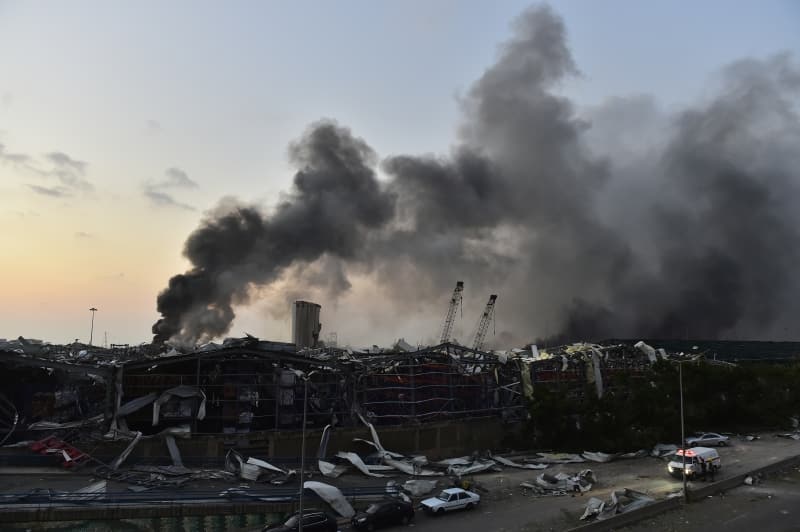 <p>Beyrut'taki patlamanın görüntüleri ortaya çıktı! Beyrut patlaması görüntüleri </p>