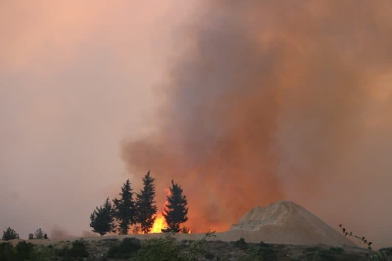 <p>Adana'daki orman yangınından fotoğraflar</p>