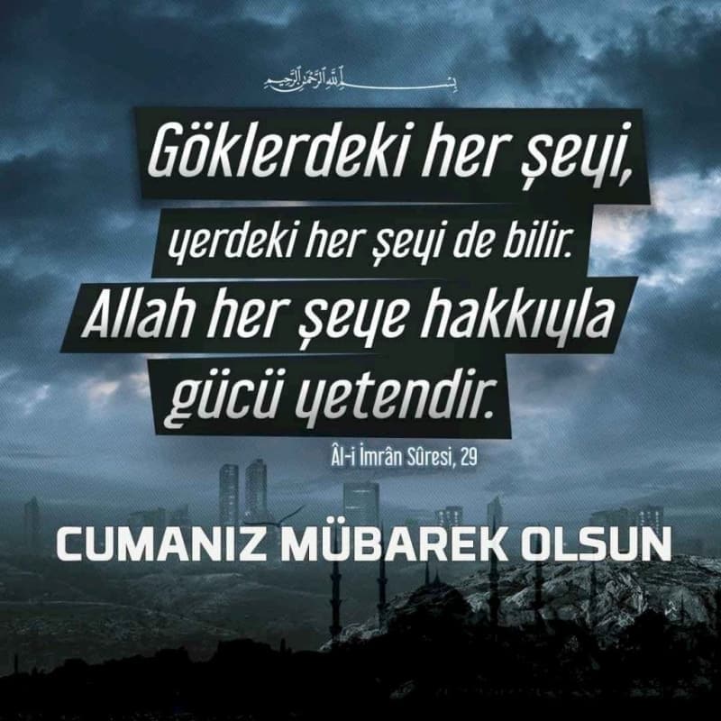 <p>Gündüz her iki tarafında ve gecenin saçaklarında namaz kıl! Muhakkak ki, iyilik kötülükleri giderir. Bu ise düşünebilenlere bir öğüttür. ( Hud Suresi ayet 114) Cumanız mübarek olsun.</p>