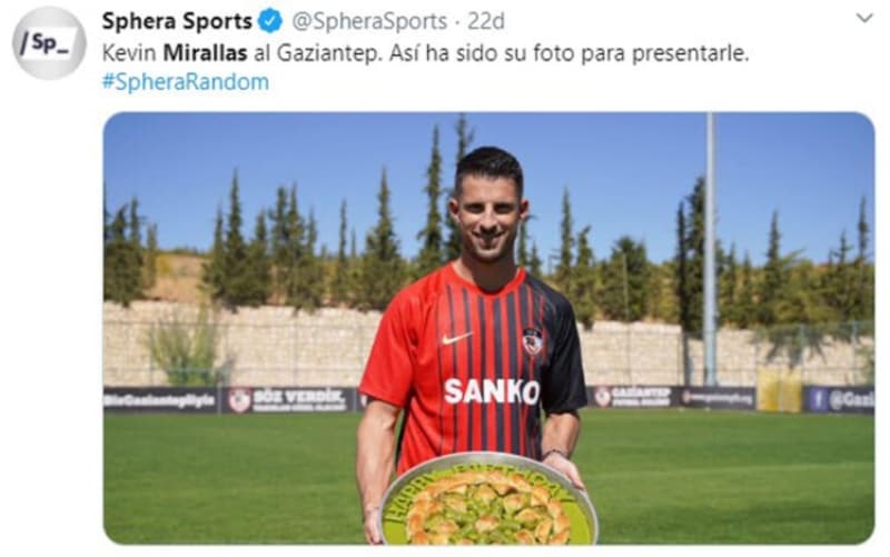 <p><b>Sphera Sports:</b> Mirallas Gaziantep'te. Transfer bu fotorafla duyuruldu.</p>