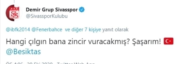 <p>Kulüplerin sosyal medyadaki İstiklal Marşı zinciri devam ediyor.</p>