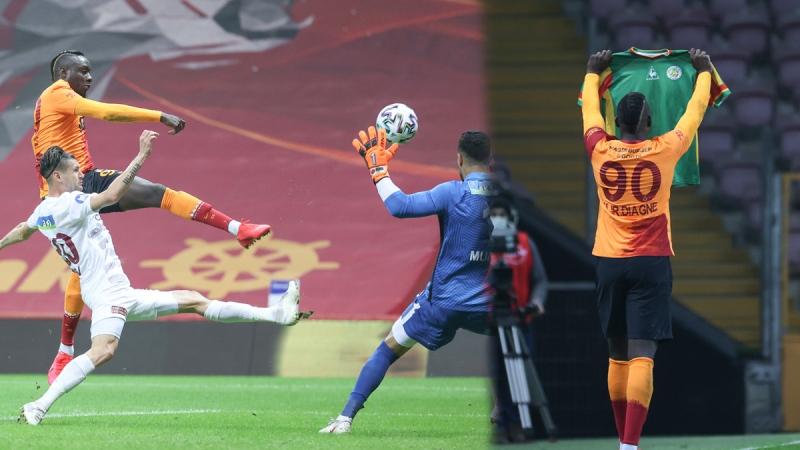 <p><b>FALCAO YOKSA BEN VARIM </b></p><p>Radamel Falcao'nun yokluğunda formayı alan Diagne, son 3 maçta 5 kez ağları sarsarken, Galatasaray formasıyla Nisan 2019'dan bu yana ilk kez üst üste 3 Süper Lig maçında gol sevinci yaşadı.</p>