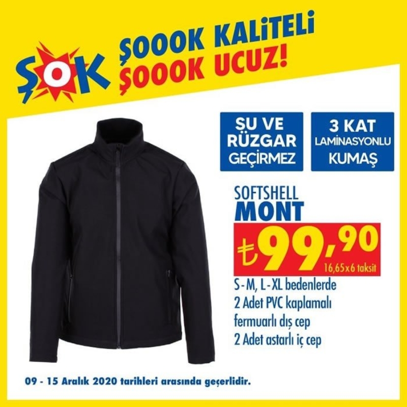 <p>Softshell Mont 99,90 TL</p>