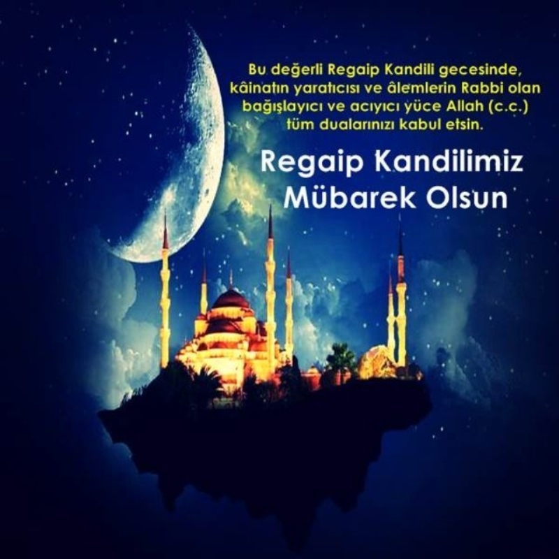 <p>Mübarek Regaip kandilinde yaptığınız tüm duaları Allah kabul etsin. Hayırlı kandiller!</p>