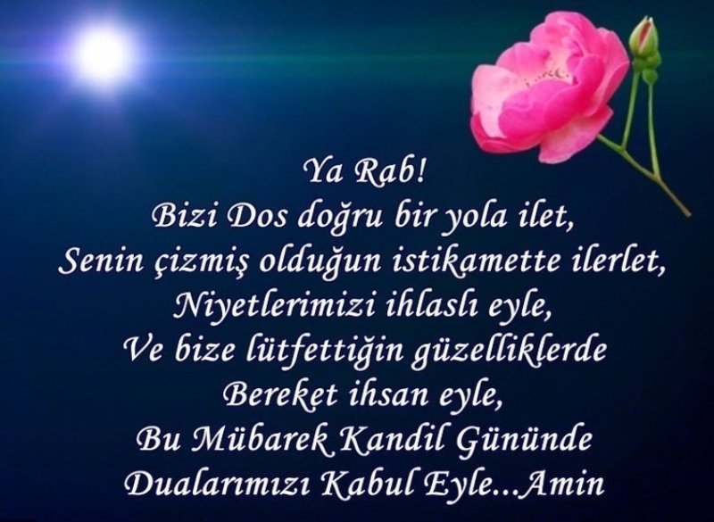 <p>Varlığı ebedi olan, merhamet sahibi adaletli yüce Allah kendisine dua edenleri geri çevirmez. Dualarınızın Rabbin yüce katında iletilmesine vesile olan Regaip kandiliniz mübarek olsun.</p><p><br></p>