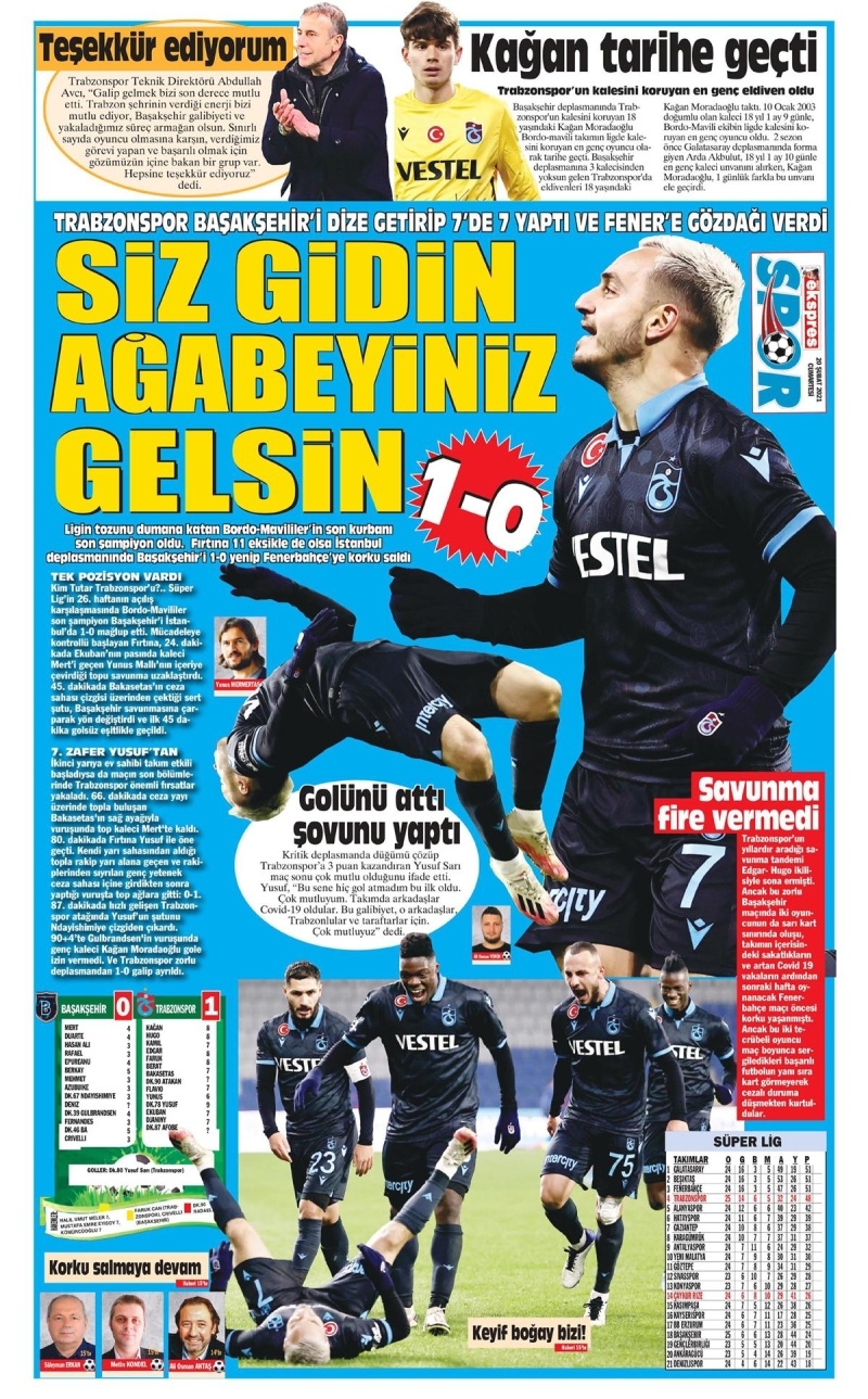 <p><b>Kuzey Ekspres Gazetesi: </b>'Siz gidin ağabeyiniz gelsin' </p>