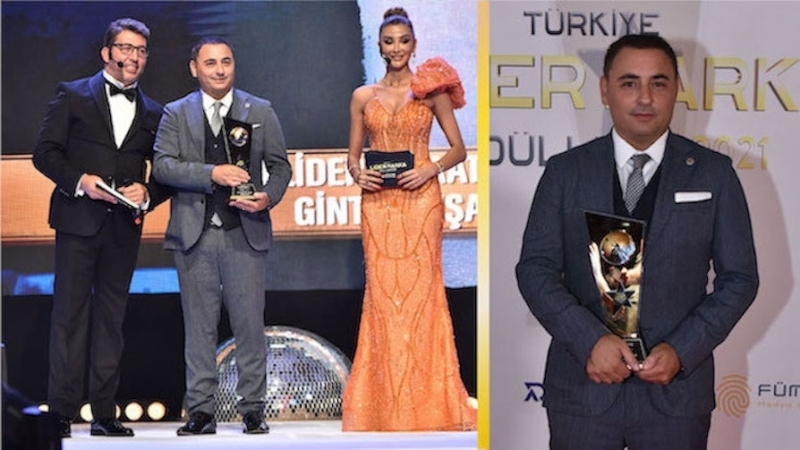 <p class='MsoNormal'><b>YILIN LİDER  İNŞAAT MARKASI ÖDÜLÜ GİNTEK İNŞAAT'IN</b></p>   <p class='MsoNormal'>Türkiye'nin lokomotif sektörlerinden  inşaat alanında faaliyet gösteren güzide markalar da gecede ödüllerini aldı.</p>   <p class='MsoNormal'>Alt yapıdan üst yapıya, onlarca kamu  projesinin yapımını başarıyla tamamlayan Gintek İnşaat, gecede ödüle layık  görülen markalar arasındaydı. </p>   <p class='MsoNormal'>Türkiye Odalar ve Borsalar Birliği  tarafından, Türkiye'nin en hızlı büyüyen 100 şirketi arasında ilk sırada  gösterilen Gintek İnşaat, 'Yılın Lider İnşaat Markası' ödülünün sahibi oldu.  Şirket adına ödülü alan Genel Müdürü Ateş Ergin, '35 yıllık serüvenimizle bizi  bu ödüle taşıyan, desteklerini esirgemeyen tüm Gintek ailesine ve tüm  çalışanlarımıza teşekkür ediyorum' dedi.</p>