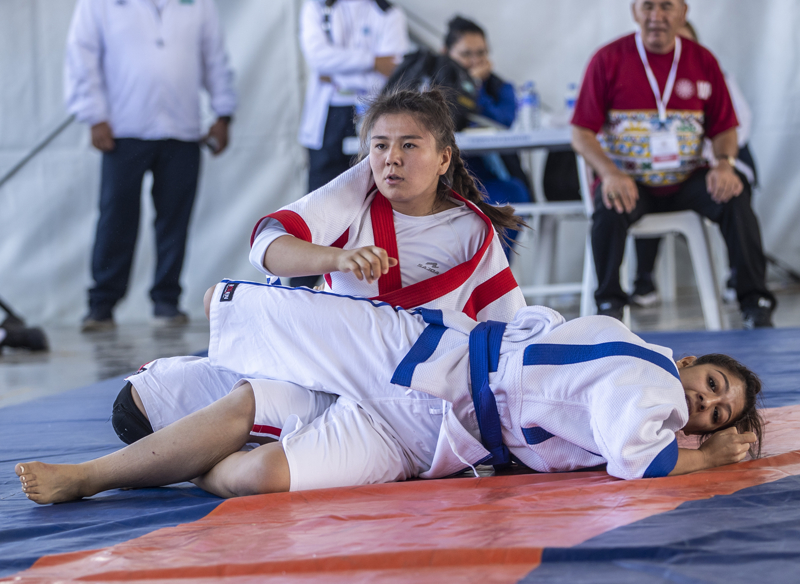 <p>Minder üzerinde yapılan güreşlere 20 ülkeden 65 sporcu katılıyor.</p>