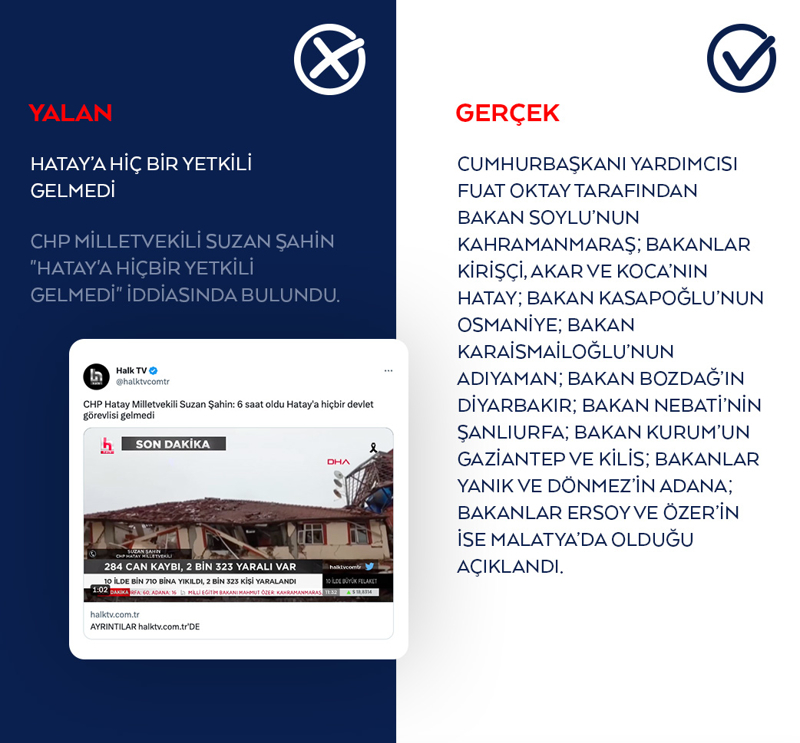 <p>CHP milletvekili Suzan Şahin<b> 'Hatay'a hiçbir yetkili gelmedi'</b> iddiasında bulundu.</p>