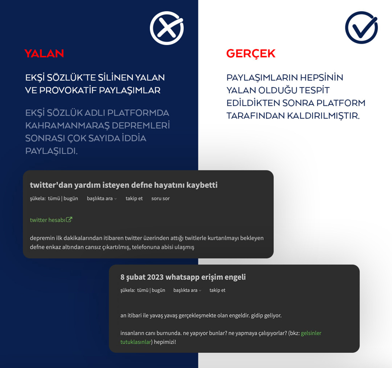 <p>Ekşi Sözlük adlı platformda Kahramanmaraş Depremleri sonrası çok sayıda iddia paylaşıldı.</p>