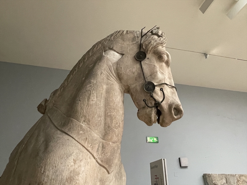 <p>Halikarnas Mozolesi, bir koridorla 'Nereidler An�t�' galerisine ba�lan�yor. An�t�n par�alar�n�n neredeyse tamamen birle�tirilerek tekrar in�a edildi�i galeride bug�n Mu�la'daki Ksanthos Antik Kenti'nden getirilen di�er eserler de sergileniyor.</p>