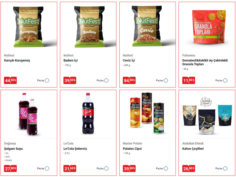 <p>BM 26 Eyll tarihli aktel rnler kataloundaki indirim frsatlar bu kadarla da kalmyor. Mixim 220 gr Kurabiye zmir Bombas 23,50 TL, Omo Active Oxygen 7,5 Kg Toz Deterjan 219 TL, Kaanlar 1 Kg Aksihar Uslu Siyah Zeytin 69,50 TL, Lokman 380 gr Geleneksel ilek Reeli 14,50 TL, Saklky 3100 gr Fndk Kremal Biskvi 21,50 TL, Link 200 ml Biskvi & Muz Aromal ecek 3,75 TL,</p>