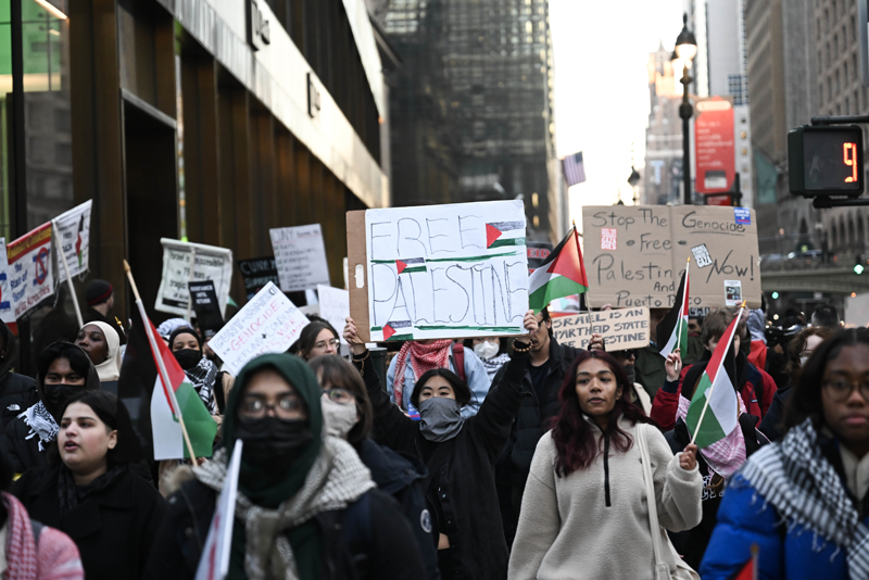 <p>New York sokaklarının kalbi Gazze için attı.</p>