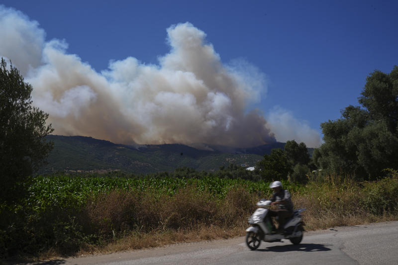 <p>Çalışmalar, İzmir Orman Bölge Müdürlüğüne bağlı 2 uçak, 9 helikopter, 35 arazöz, 9 su ikmal aracı ve 4 dozer ile yürütülüyor.</p>