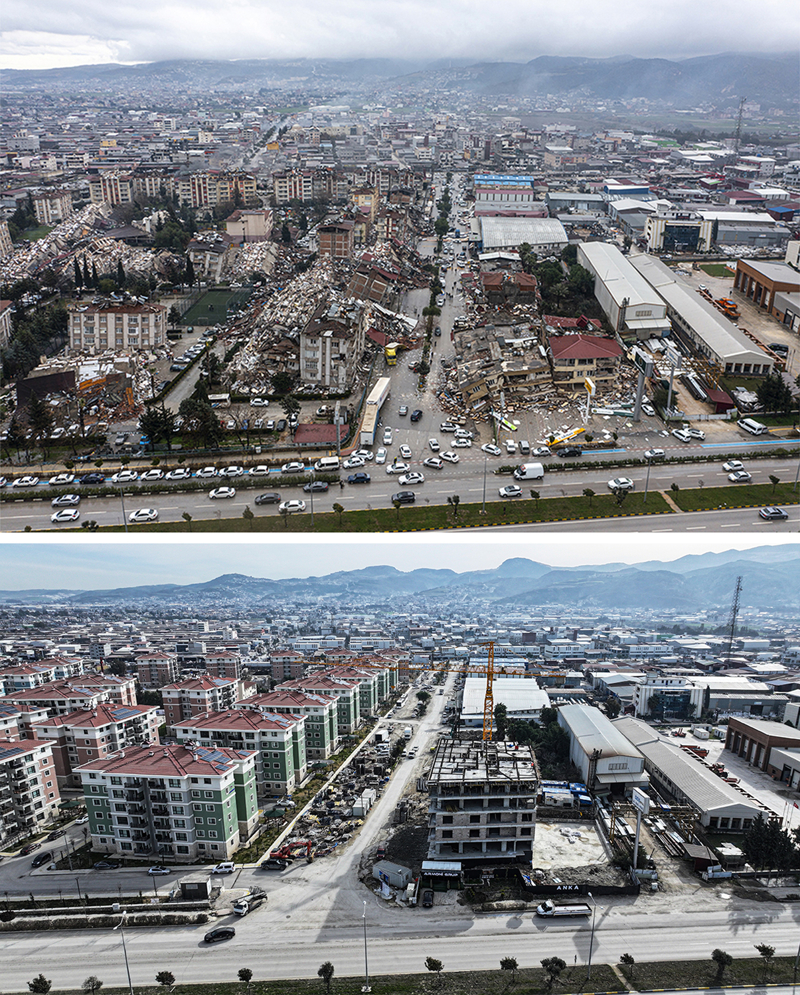 <p>Afette 526 ki�inin hayat�n� kaybetmesiyle kentte 'y�k�m�n simgesi' haline gelen '600 Evler Sitesi'nin yerine yap�lan yeni yerle�im alanlar� da 2026'da dronla g�r�nt�lendi.</p>