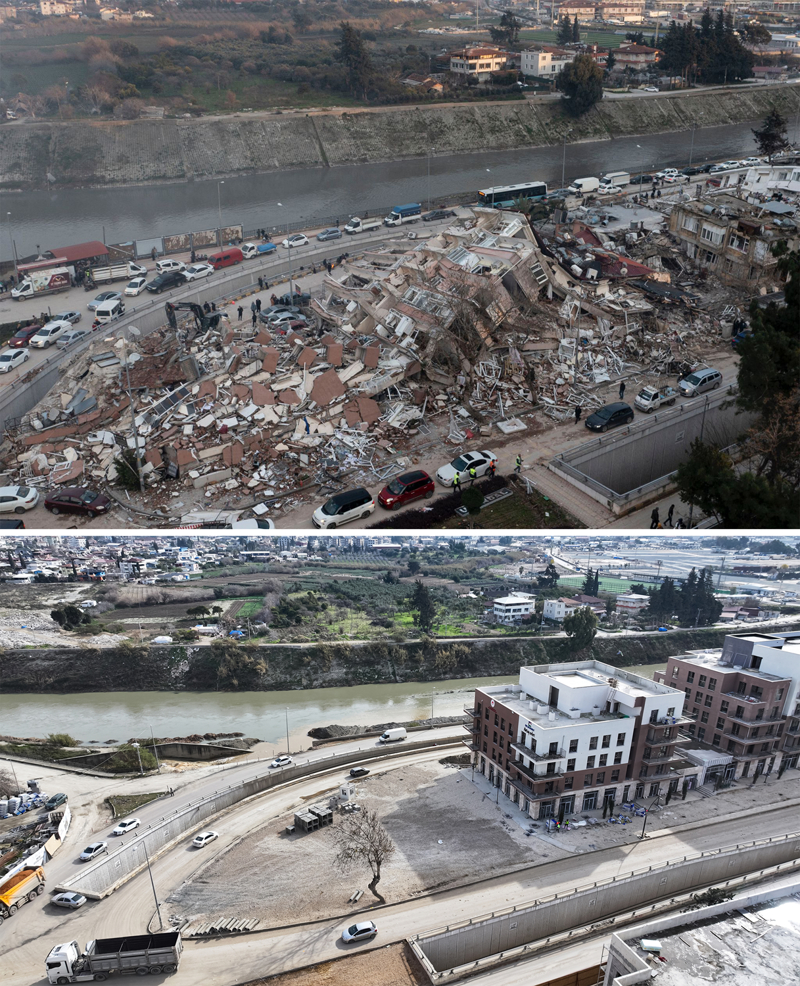 <p>Antakya il�esindeki Cumhuriyet Meydan�, R�stem T�mer Pa�a ve Atat�rk caddeleri ile Asi Nehri kenar�ndaki yerle�im yerlerinin bulundu�u b�lgede yeni binalar�n y�kseldi�i g�r�ld�.</p>