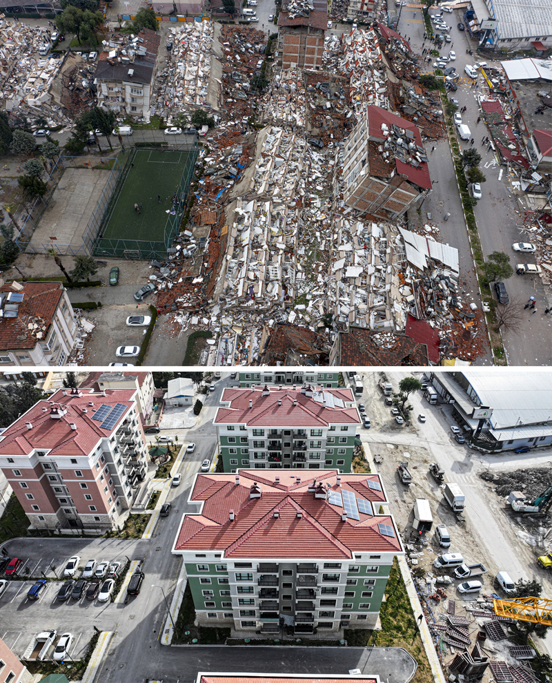 <p>Deprem sabah� derin yar�klar olu�an Antakya-Reyhanl� kara yolunun Demirk�pr� mevkisindeki b�l�m� de 3 y�l sonra kullan�labilir durumdaki haliyle kaydedildi.</p>