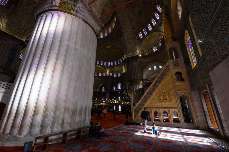 <p>Sultanahmet Camisi'nde oldukça yoğun bir çini süslemesinin olduğunu aktaran Saygılı, içeride yaklaşık 20 bine yakın çini ve 50'ye yakın da lale motifi olduğunu söyledi.</p>