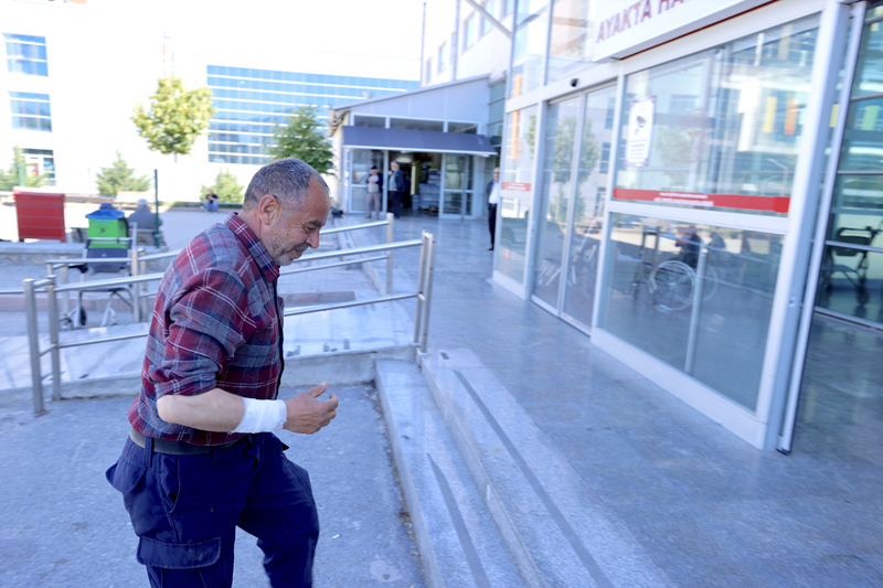 <p>Malatya'da kurban kesmeye �al���rken yaralanan 'acemi kasaplar' hastanelik oldu.</p>