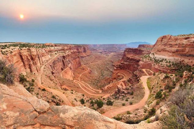 Road switchbacks, Canyonlands National Park, Utah     