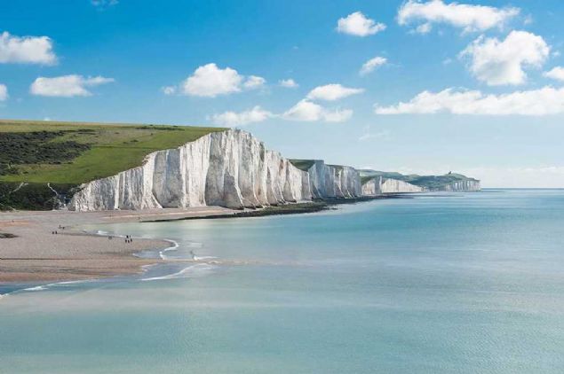 Seven Sisters, Sussex, white cliffs, England     