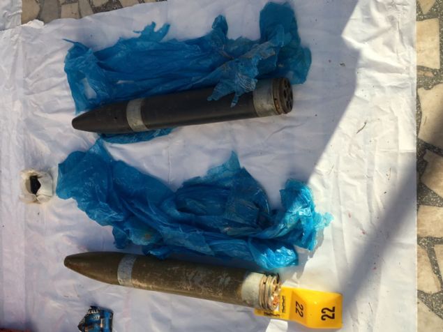  2 adet men�ei tespit edelimeysen askeri m�himmat (�oklu roket atar m�himmat� oldu�u de�erlendiriliyor)     