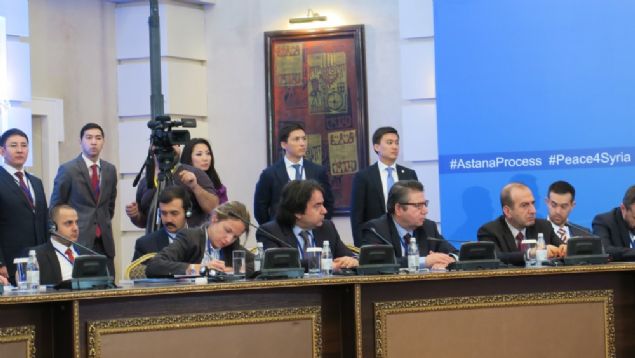 Basna kapal olarak gerekleen grmede dileri heyetinin, Trkiyenin, Suriye krizinin askeri bir zm olmadn en bandan beri dile getirdii ve 30 Aralk'ta salanan atekesin glendirilmesine odaklanmak gerektiini vurgulad kaydedildi.  