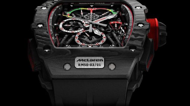 Richard Mille RM 50-03 olarak adland�r�lan saat 40 gramdan daha hafif tasar�m�yla g�ze �arp�yor.  