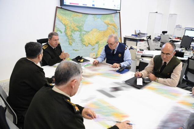 Toplant�da, El Bab'�n ter�rden ar�nd�r�lmas�na ili�kin y�r�t�len operasyonda gelinen son durum ele al�nd�.      