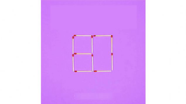 Fotoraftaki ekilden yan yana 2 kutu ekli nasl yaparsnz? Unutmayn, kibritleri 3 kere hareket ettirme hakknz var.    