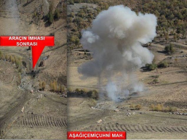 Trk Silahl kuvvetleri (TSK), Irak'n kuzeyi Zap, Gara ve Kandil blgelerine icra edilen hava harekt sonucunda terristlerce kullanlan ok sayda maara, snak ve silah mevziinin ate altna alnarak imha edildiini aklad.    TSK, Irak'n kuzeyi Zap, Gara ve Kandil blgelerine hava harektlar icra edildiini bildirdi. 