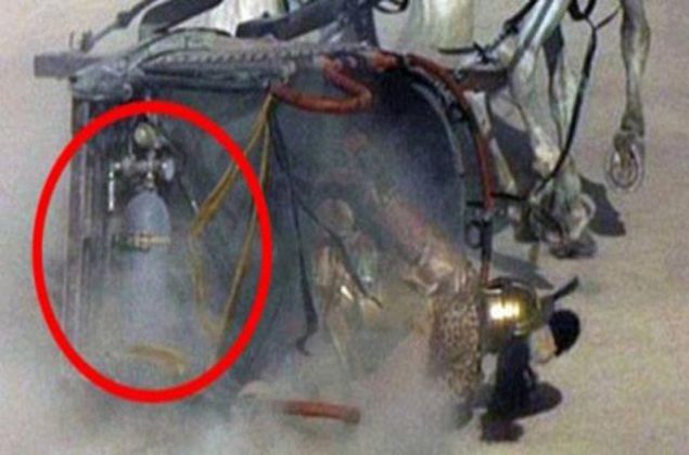 Gladyatr filminde at arabasnn zerinde bir gaz tp grnyor.     
