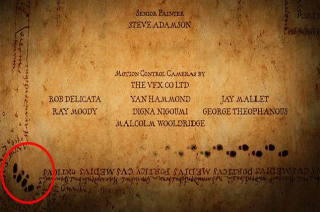 Harry Potter Azkaban Tutsa   Harry Potter'n Marauder haritasna bakt sahnede kede bulunan ayak izleri. 