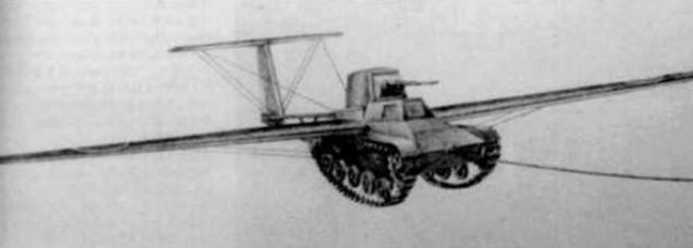  Japon ordusunun sava srasnda karlat en byk problem, tanklar gibi ar silahlar, bir adadan dierine aktarmakt. Bu sorunun zm de uan, daha dorusu szlen, tanklar retmek olarak grlmekteydi. Bu hafif tanklar, ayrlabilen kanatlar ve kuyruk takmna sahiplerdi. Ancak tankn paletleri bu initen salam kurtulamayaca iin, araca ayrlabilir bir ift kzak da eklenmiti.        
